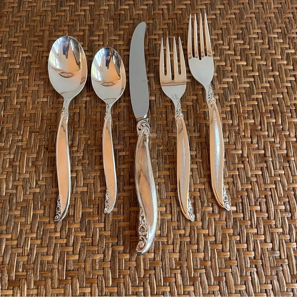 Leilani Silver-plated Silverware - Vintage 1847 Rogers Bros, One Place Setting
